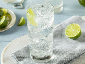 Cold seltzer water