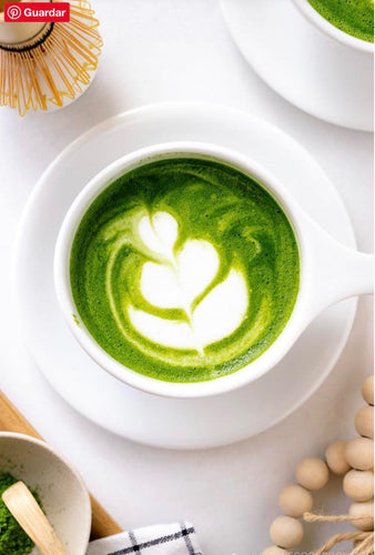 Hot matcha latte